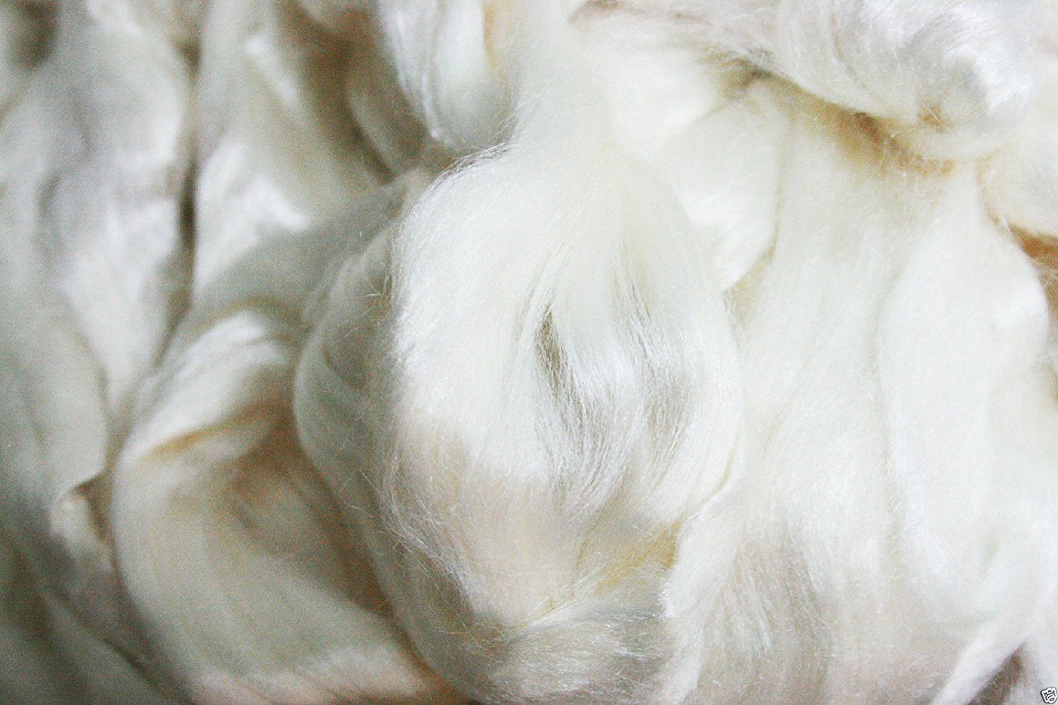100% Tussah Silk Roving Undyed Combed Top Felting (4oz)
